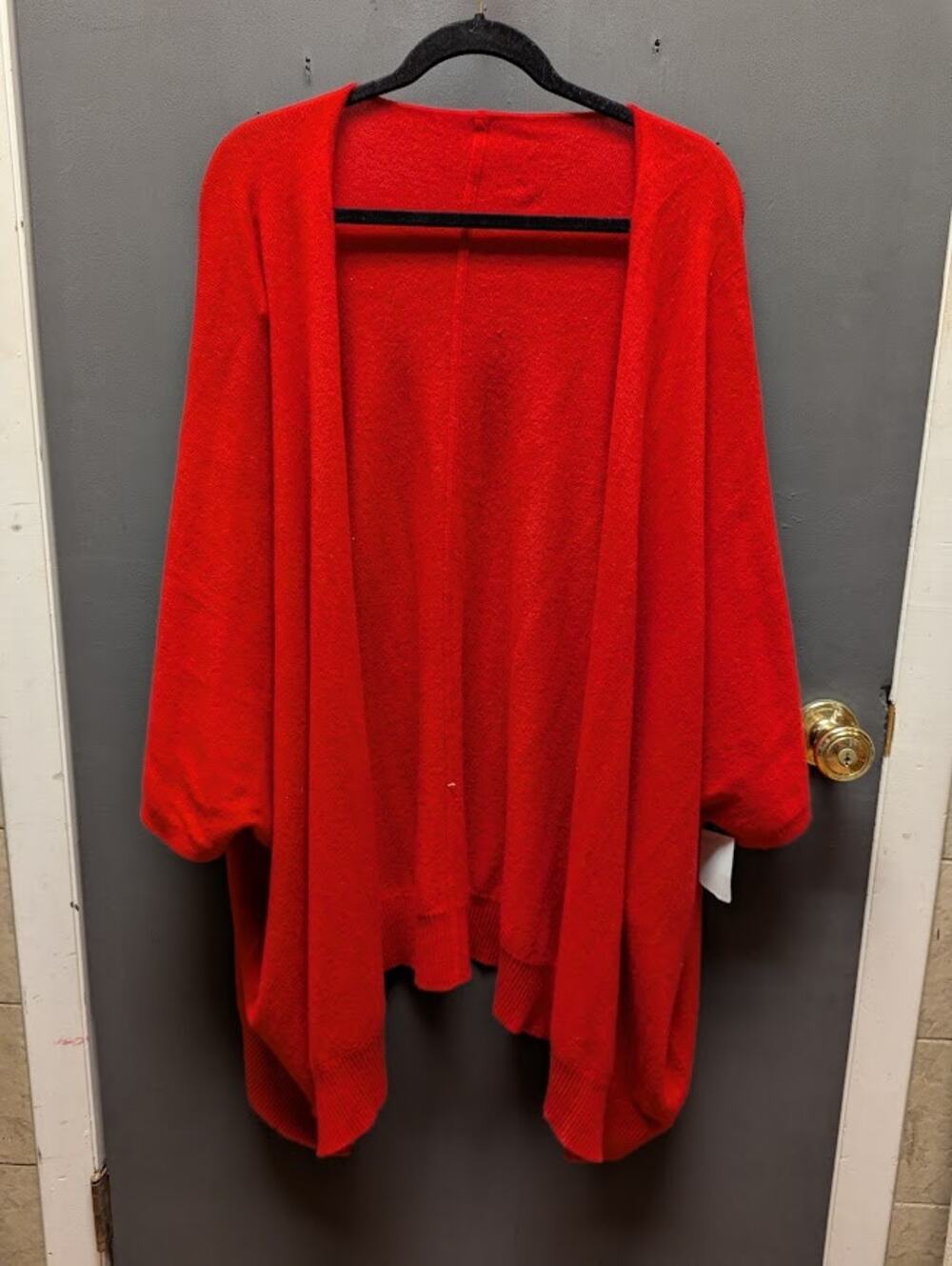 Nordstrom Red Cashmere Wrap NEW Repaired ONE SIZE Extra Large Soft